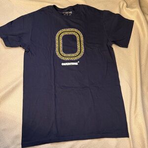 Overtime Navy Blue Graphic T-Shirt Size Small